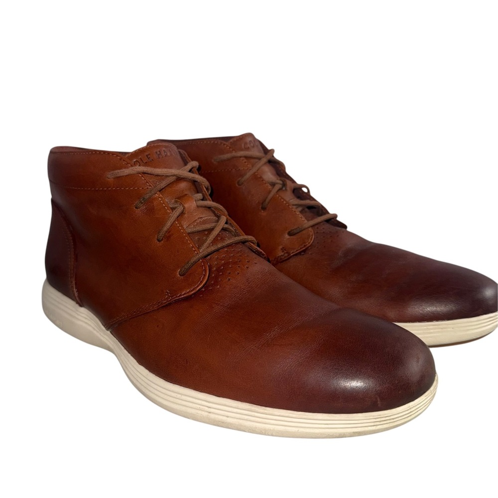 Cole Haan Grand OS Mens 12 M British Tan Leather Chukka Boots C29589